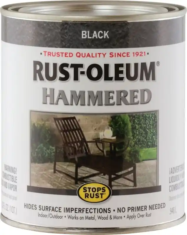 Qt. Black Hammered Rust Preventative Brush Paint