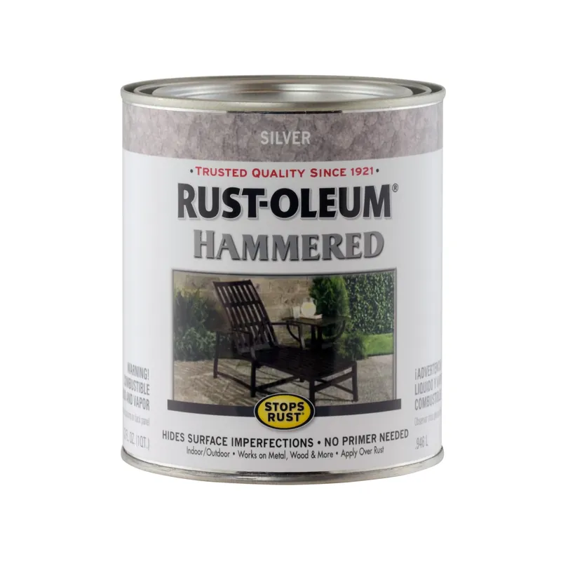 Qt. Silver Hammered Rust Preventative Brush Paint