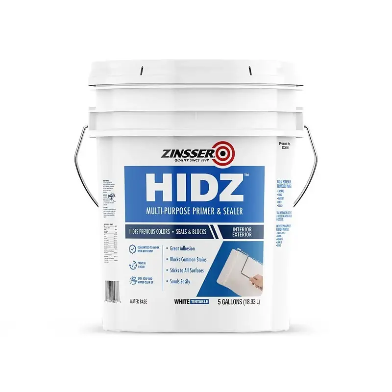 Hidz White Water-based Primer And Sealer, Flat, 5 Gallon