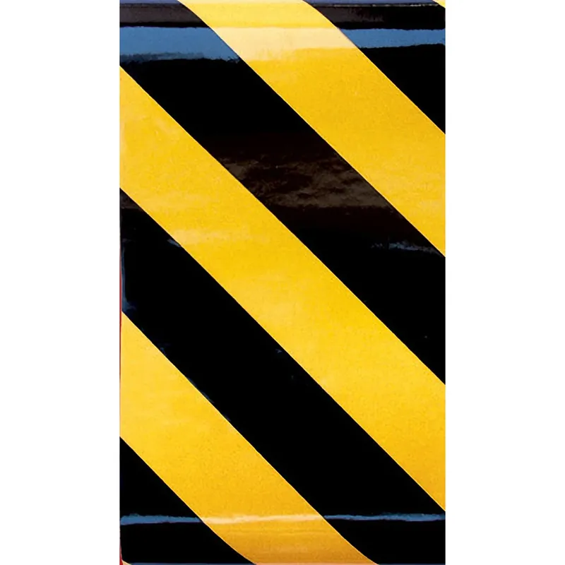 2 In. W X 24 In. L Black/yellow Reflective Safety Tape 1 Pk