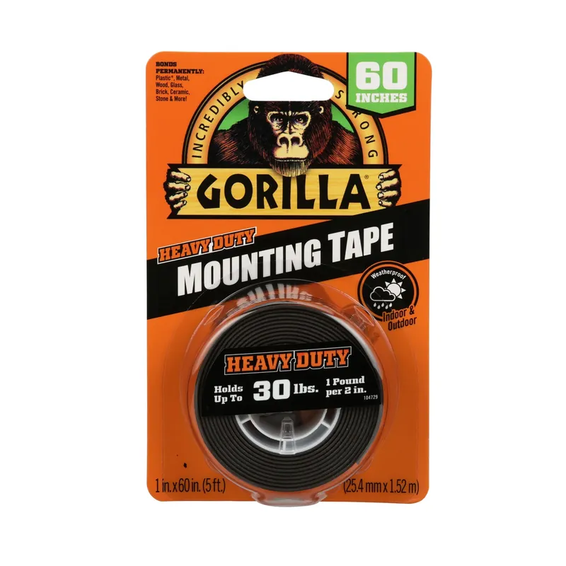 Heavy Duty Mounting Tape, Black, 1 X 60-in.