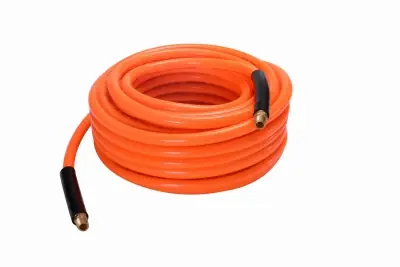 Pvc Air Hose, 3/8-inch X 50-feet, 900 Psi Bursting Pressure With Brass Fittings