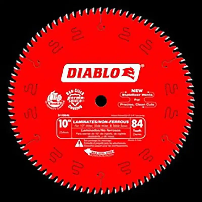 10 In. D X 5/8 In. Tico Hi-density Carbide Metal And Laminate Blade 84 Teeth 1 Pk