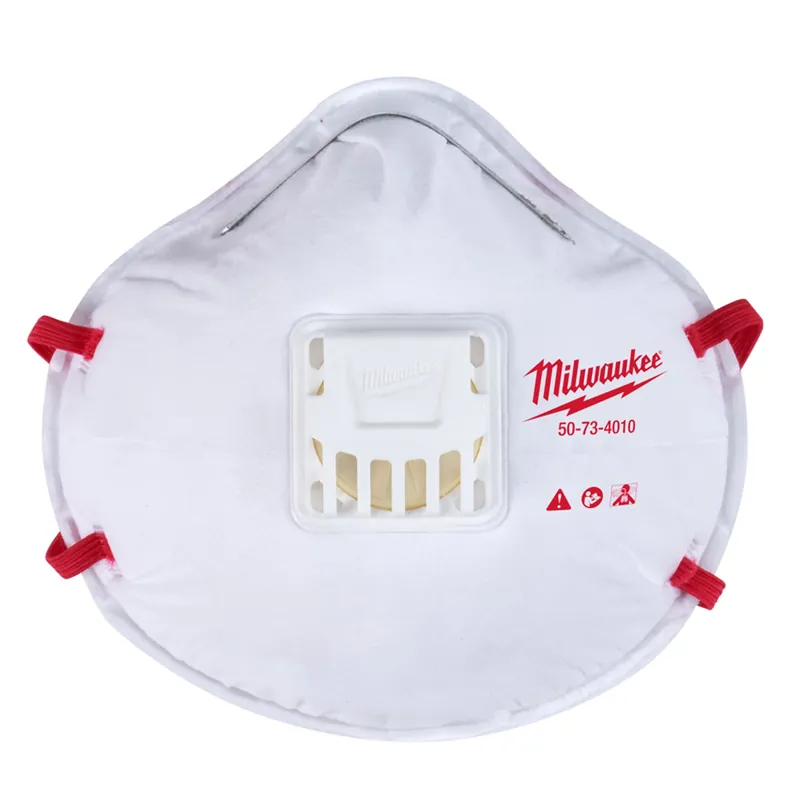 Milwaukee N95 Multi-purpose Respirator Valved White One Size Fits All 1 Pk