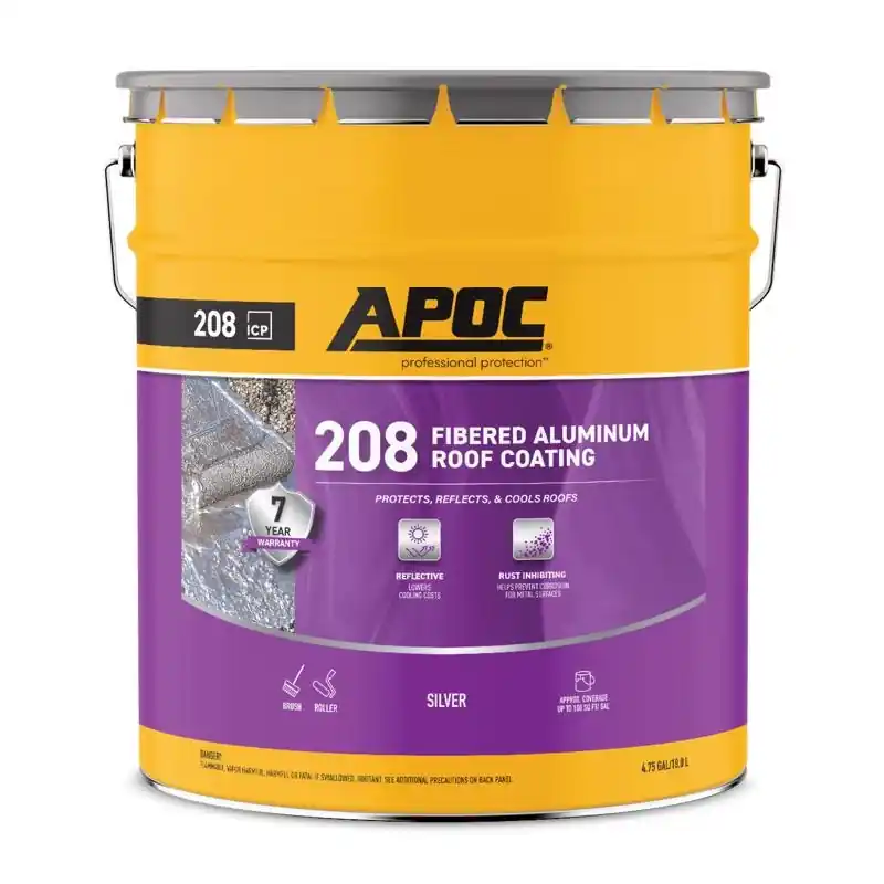 High-gloss Silver Fibered Aluminum Roof Coating 5 Gallon Pail