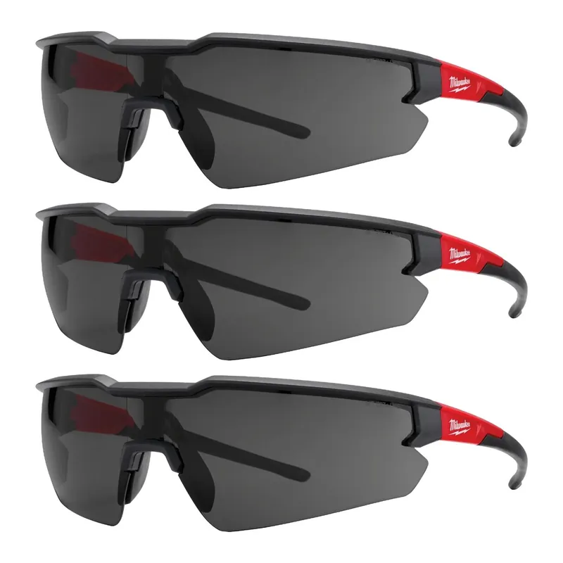 Safety Glasses Tinted Lens Black/red Frame 3 Pk