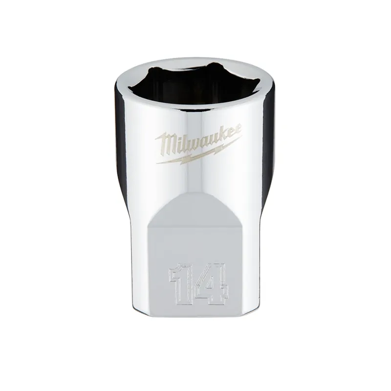 3/8 In. Drive 14 Mm 6-point Shallow Metric Socket With Four Flat Sides
