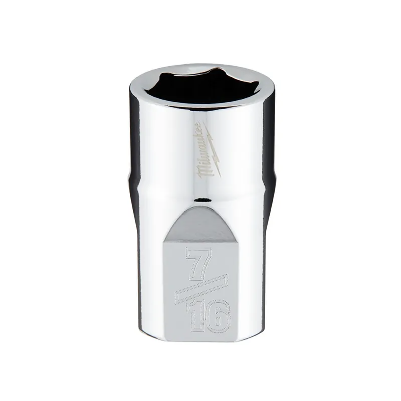 3/8 In. Drive 7/16 In. 6-point Shallow Standard Socket With Four Flat Sides
