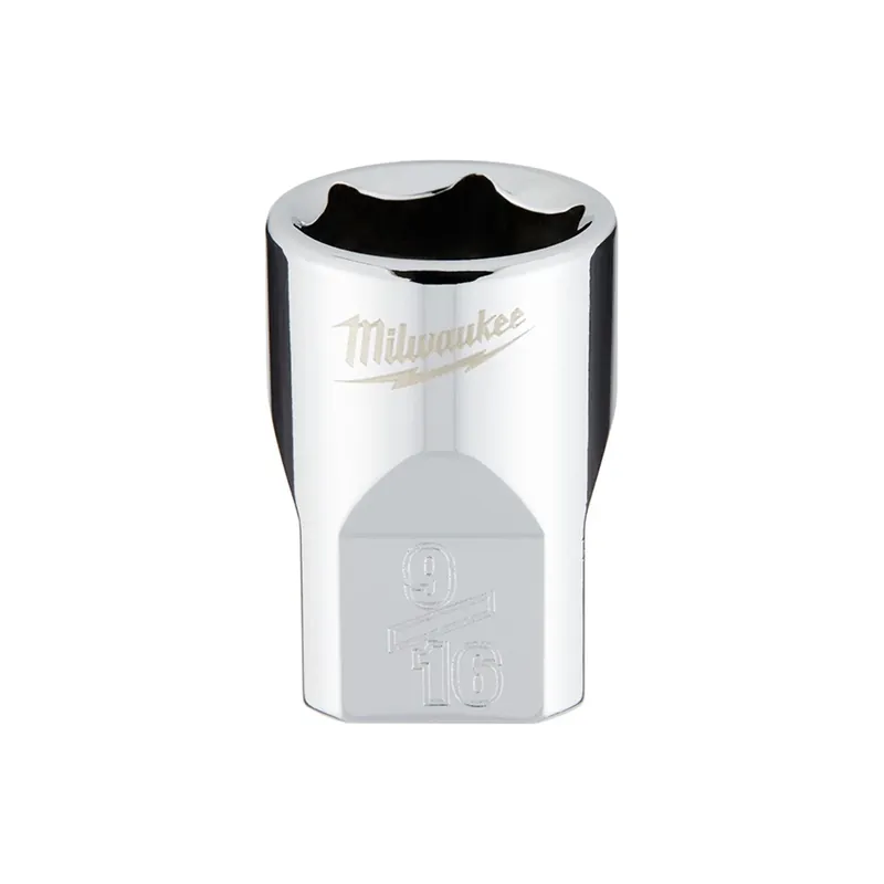 3/8 In. Drive 9/16 In. 6-point Shallow Standard Socket With Four Flat Sides