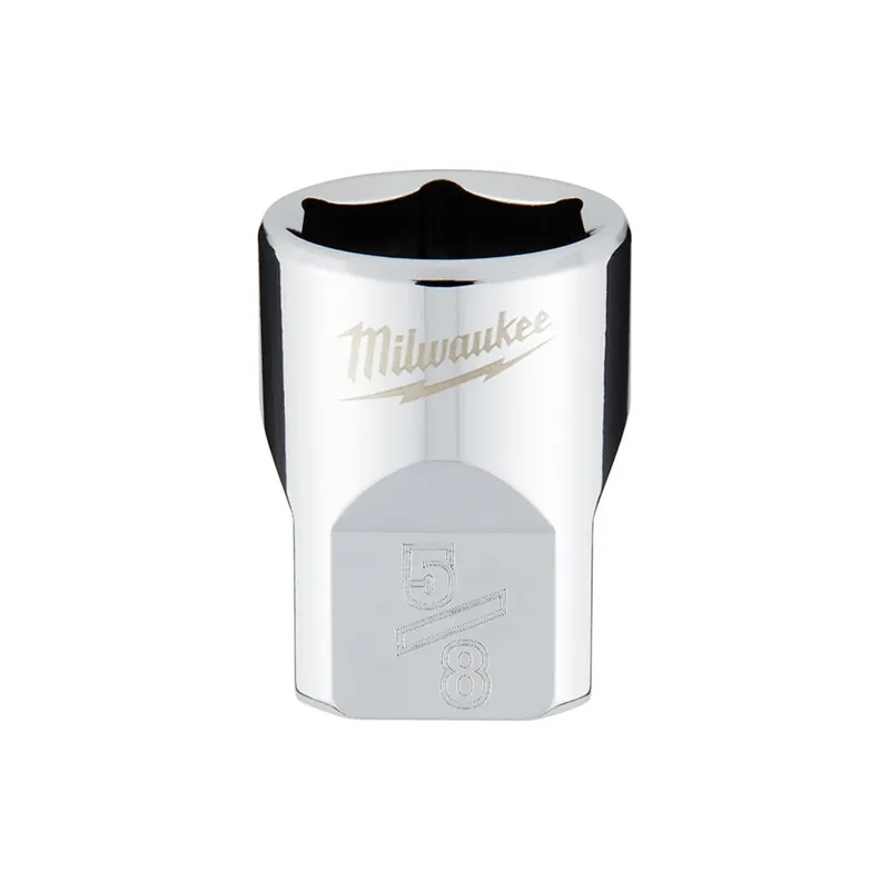 3/8 In. Drive 5/8 In. 6-point Shallow Standard Socket With Four Flat Sides