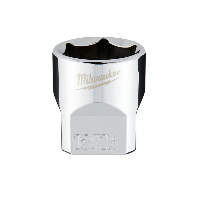 3/8 In. Drive 13/16 In. 6-point Shallow Standard Socket With Four Flat Sides