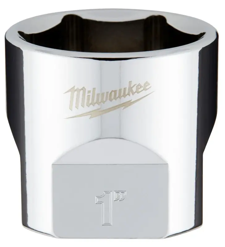 3/8 In. Drive 1 In. 6-point Shallow Standard Socket With Four Flat Sides