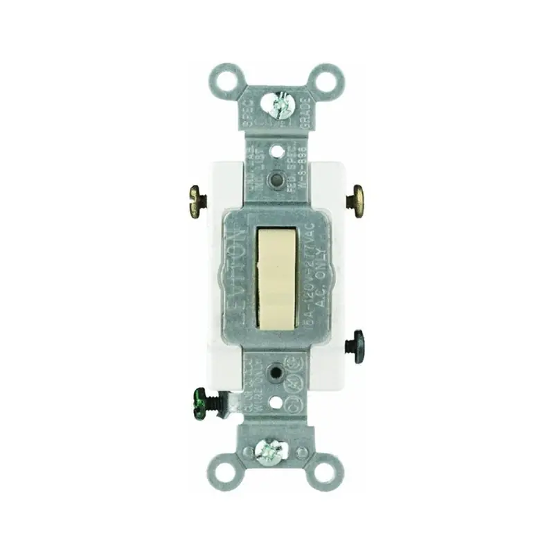 15 Amps Three Pole Toggle Ac Quiet Switch Ivory 1 Pk