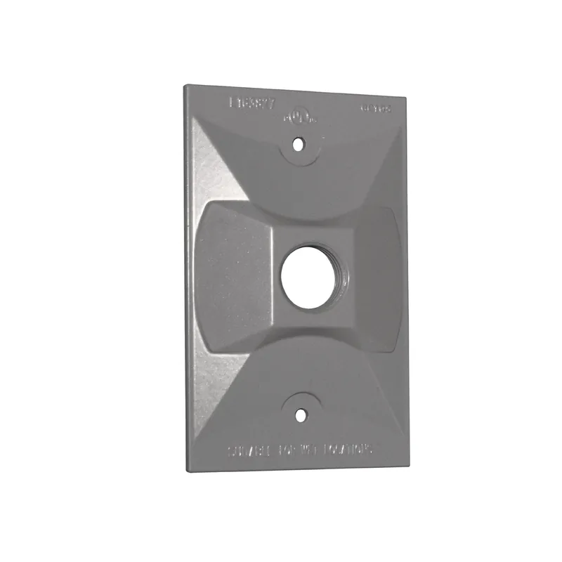 Rectangle Metal 1 Gang Lampholder Cover For Wet Locations