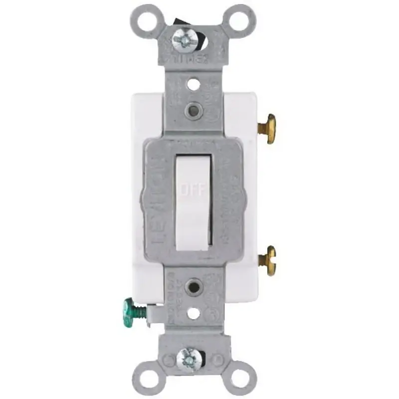 20 Amps Single Pole Toggle Ac Quiet Switch White 1 Pk