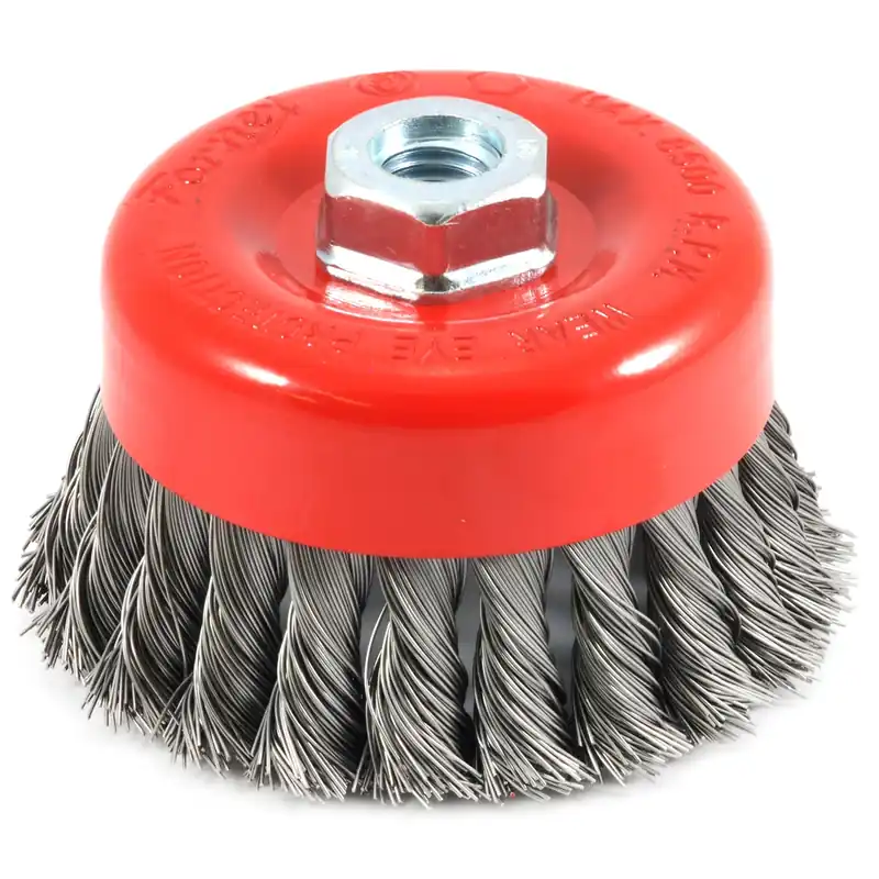 Knotted Wire Cup Brush, 4-in.