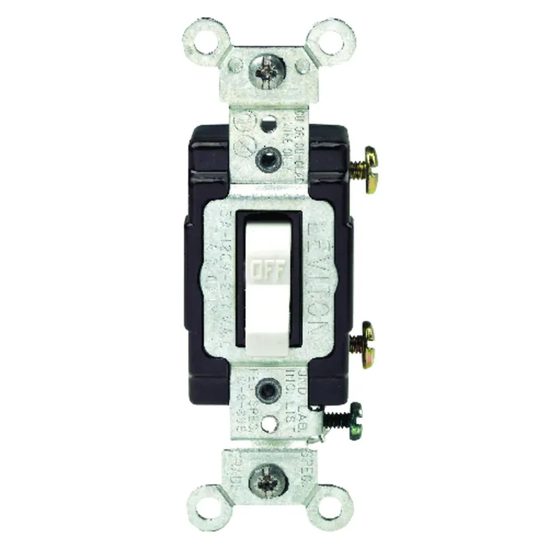 15 Amps Single Pole Toggle Switch White 1 Pk
