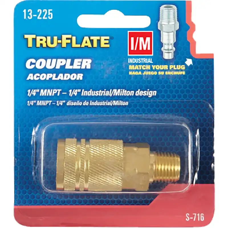 Industrial/milton Series Push-to-connect 1/4 In. Mnpt Brass Coupler