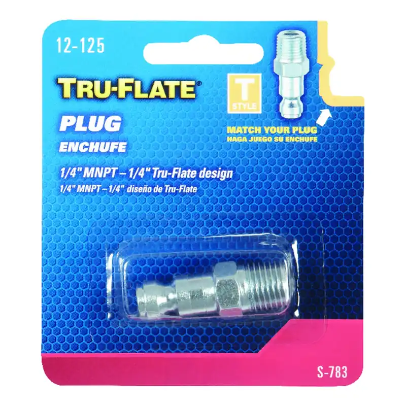 Steel Air Plug 1/4 In. Male 1 Pc