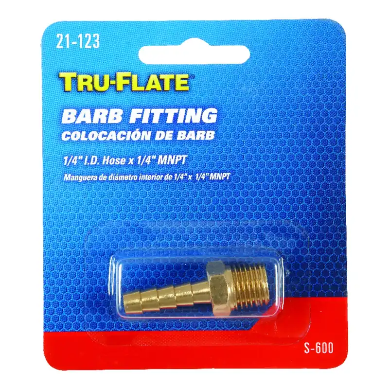 1/4 In. Barb 1/4 In. Mnpt Brass Hose Fitting - Model 21-123