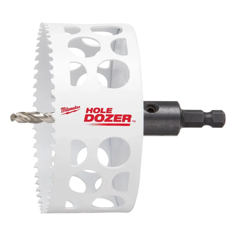 Hole Dozer 4 In. Bi-metal 2 In. L X 3/8 In. D Hole Saw With Arbor And Pilot Bit Arbor Incl