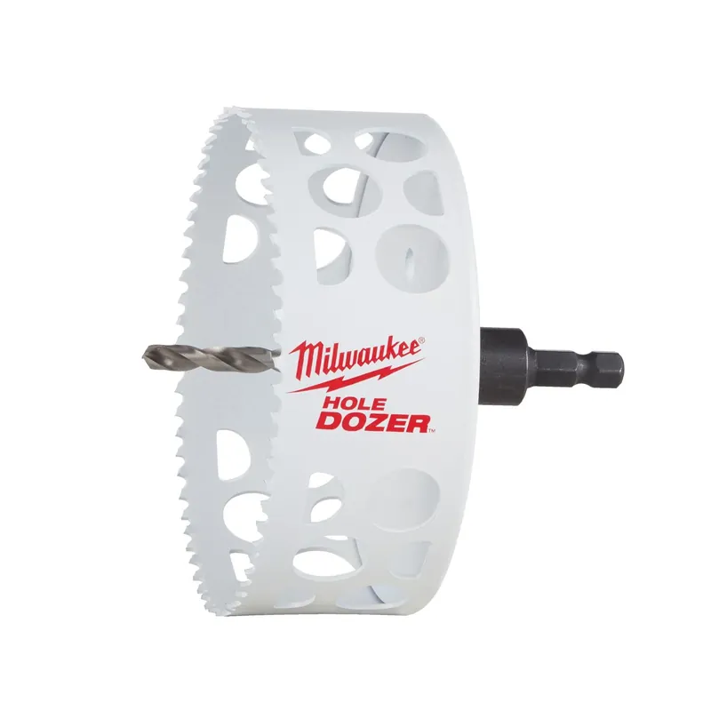 Hole Dozer 4-1/2 In. Bi-metal 2 In. L X 3/8 In. D Hole Saw With Arbor And Pilot Bit Arbor
