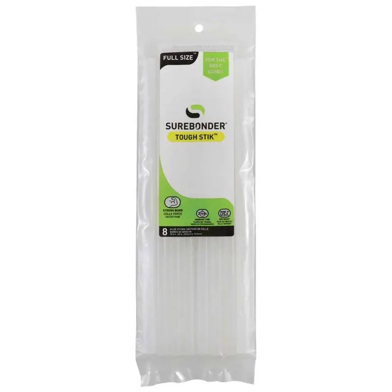 .44 In. D X 10 In. L Hot Glue Sticks Clear 8 Pk