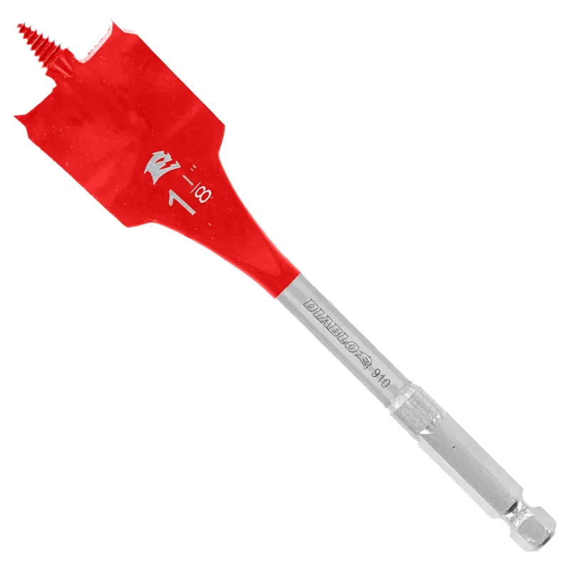 1-1/8 In. X 6 In. L High Speed Steel Clean Wood Spade Bit Hex Shank 1 Pk