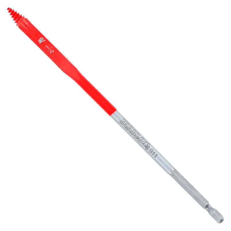 1/4 In. X 6 In. L High Speed Steel Clean Wood Spade Bit Hex Shank 1 Pk