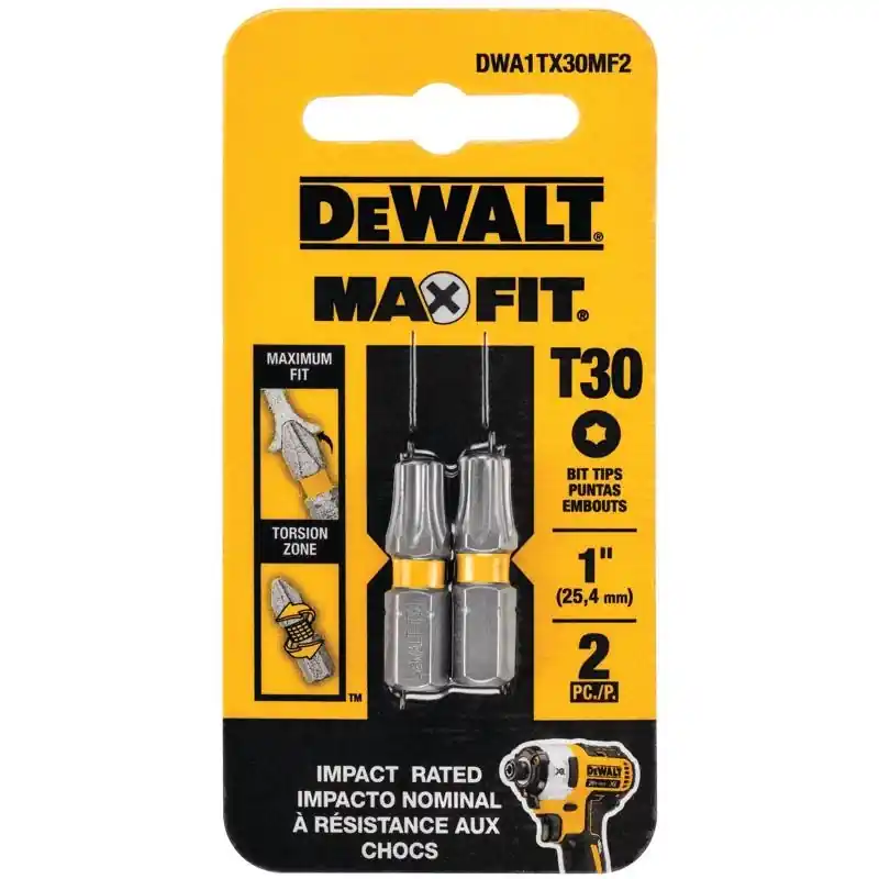 Maxfit Torx 30 X 1 In. L Screwdriver Bit Steel 2 Pk