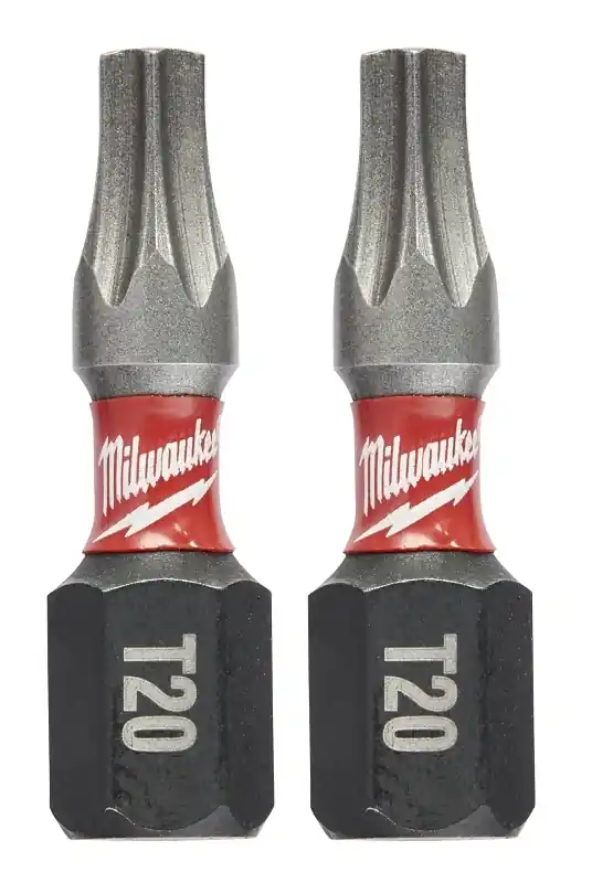 Shockwave Torx T20 X 1 In. L Insert Bit Steel 2 Pk