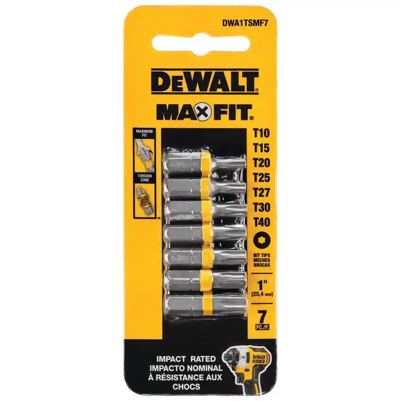 Max Fit Torx 1 In. L Screwdriver Bit Set Steel 7 Pk