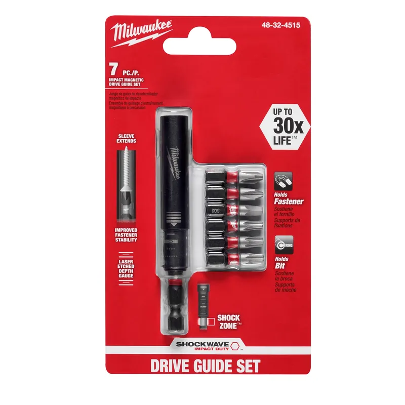 Shockwave 7-piece Impact Magnetic Drive Guide Set With Stainless Steel Sleeve