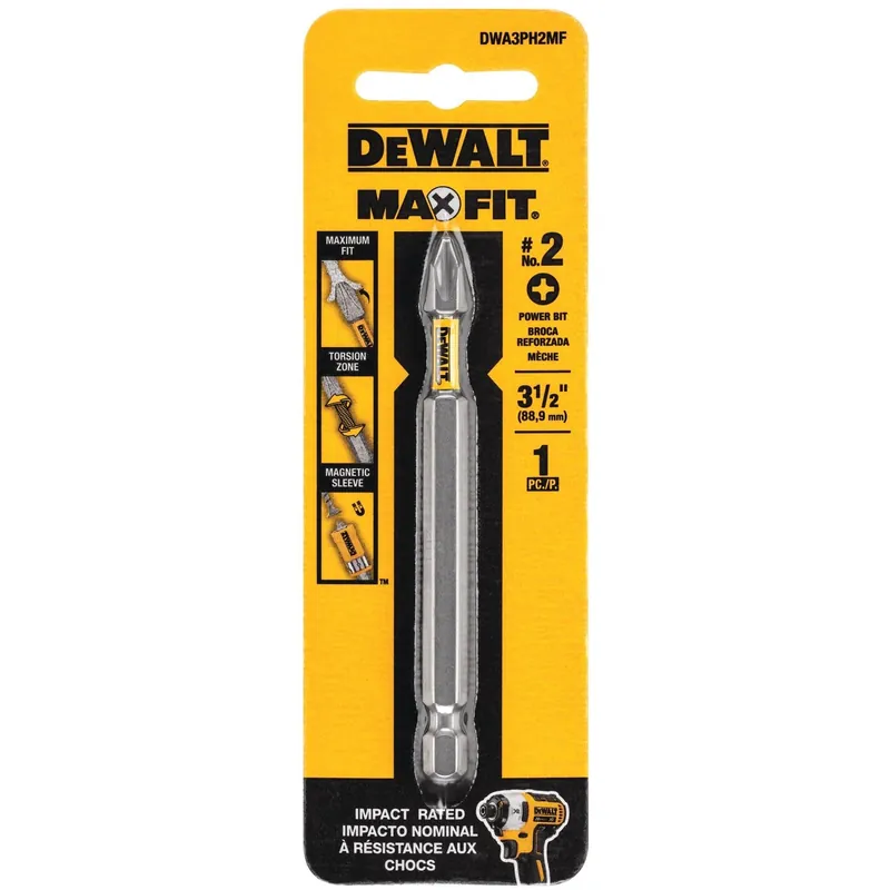 Max Fit Phillips 2 X 3.5 In. L Screwdriver Bit Steel 1 Pk