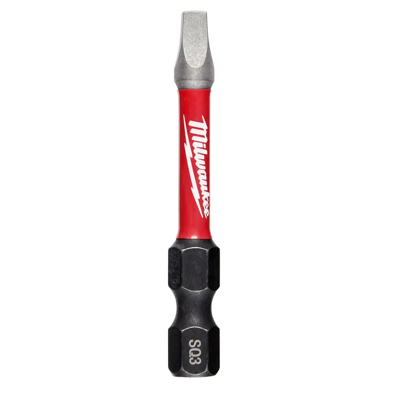 Shockwave 3 Square Recess 2 In. Power Impact Screwdriver Bit
