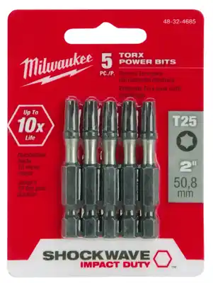 Shockwave Torx T25 X 2 In. L Screwdriver Bit Steel 5 Pk
