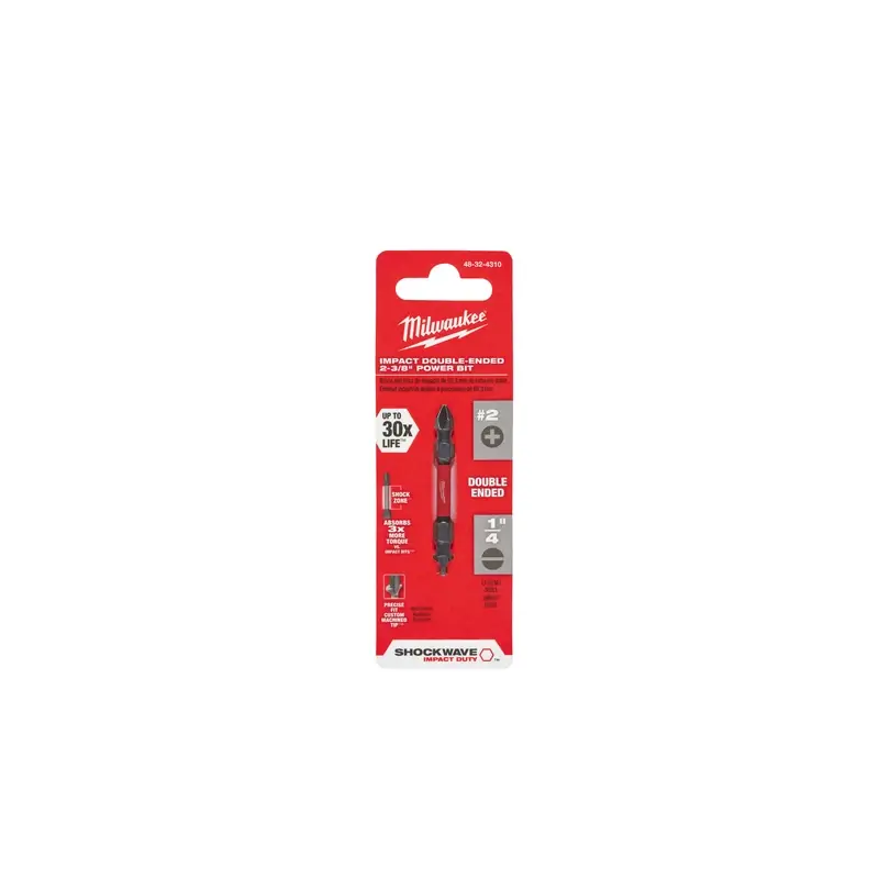 Shockwave 2 Phillips And 1/4 In. Slotted Double-end Power Bit 2-3/8 In.