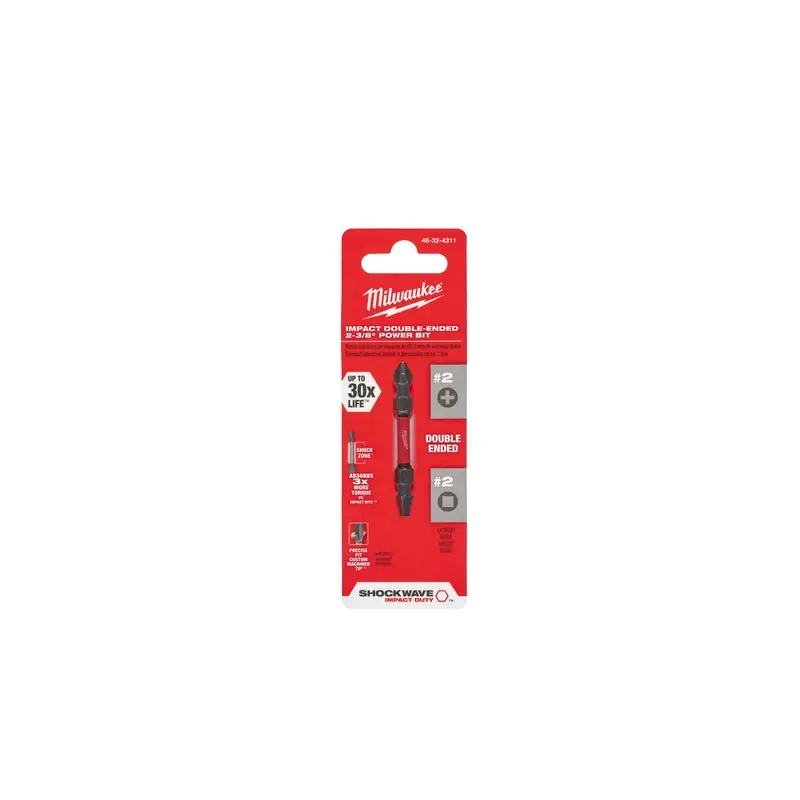 Shockwave 2 Phillips & 2 Square Recess Double-end Power Bit 2-3/8 In.
