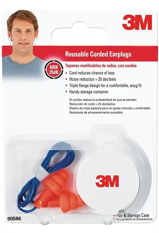 25 Db Pvc Earplugs Blue/orange 1 Pk