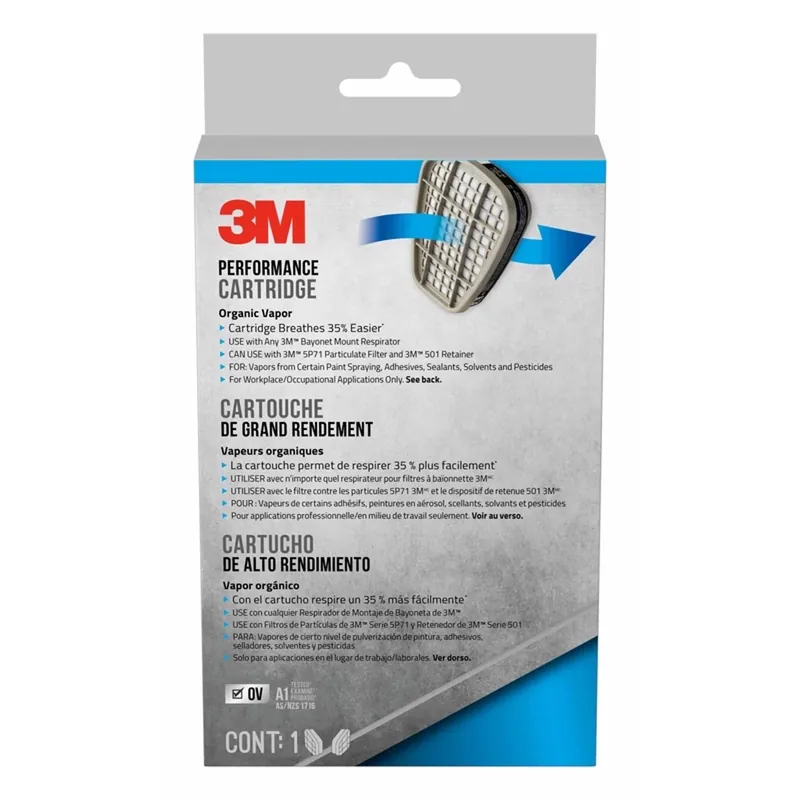 N95 Sanding And Lead Paint Removal Replacement Cartridge 6000 Gray 1 Pair