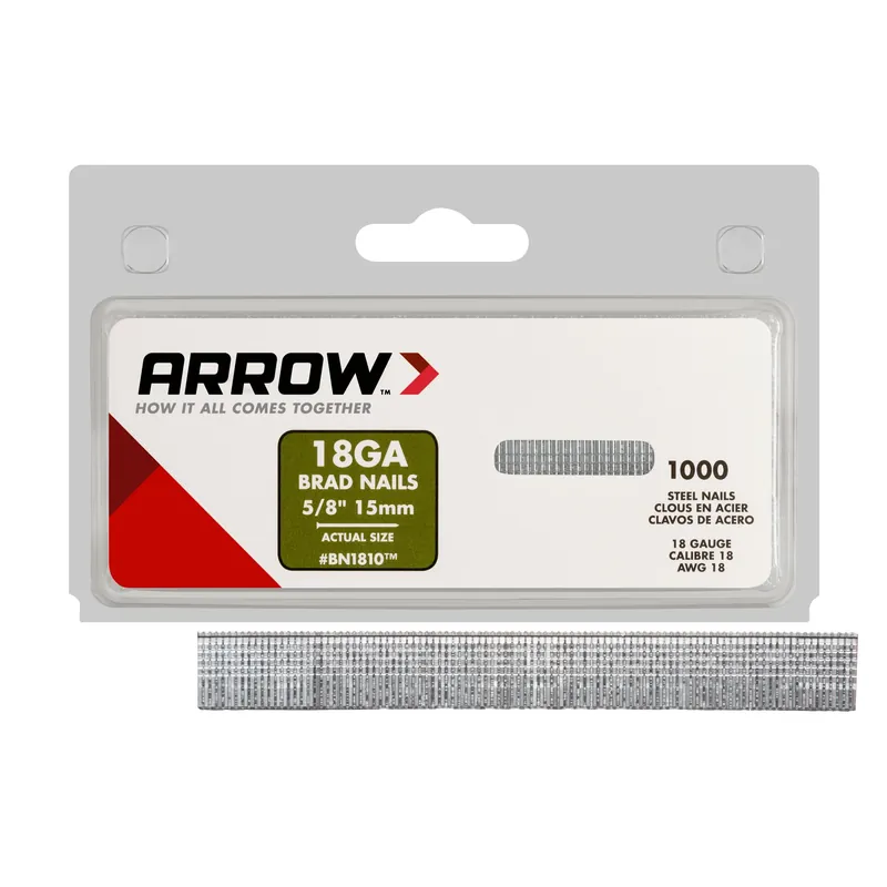 Bn18 18 Ga. X 5/8 In. L Galvanized Steel Brad Nails 1000 Pk 0.32 Lb