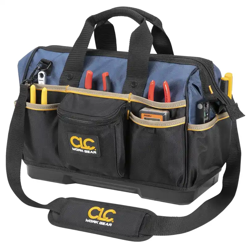 19 In. W X 16 In. H Ballistic Polyester Big Mouth Tote Bag With 23 Pockets