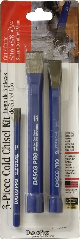 5 In. L Cold Chisel Set 3 Pk