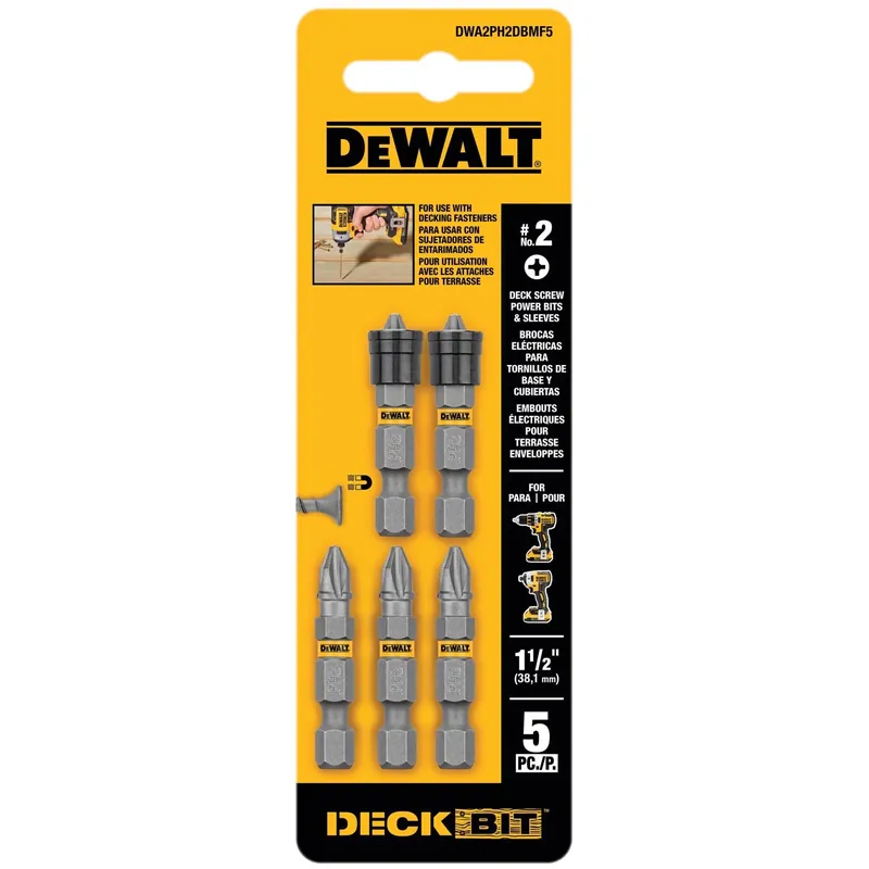 Max Fit Phillips 2 X 1.5 In. L Screwdriver Bit Set Steel 5 Pk