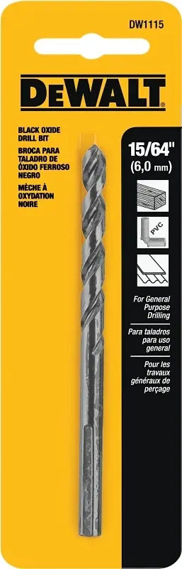 Black & Gold 15/64 In. X 3.88 In. L High Speed Steel Drill Bit 3-flat Shank 1 Pk