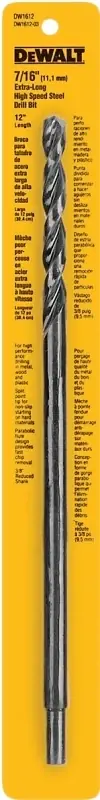 High-speed Split-point Steel Drill Bit, 7/16 X 12 In.