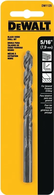 Black Oxide Drill Bit, 5/16 In.