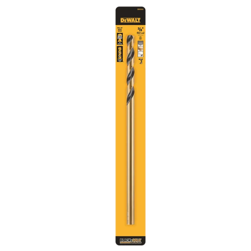 High-speed Split-point Steel Drill Bit, 3/8 X 12 In.
