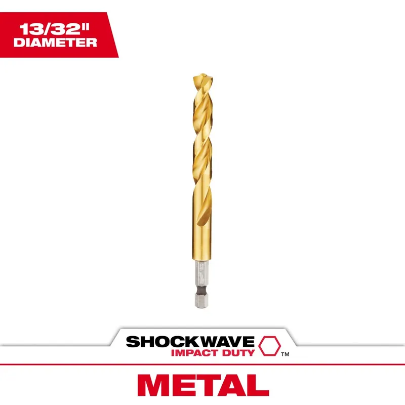 Shockwave Impact-duty Titanium Drill Bit, 13/32 In.