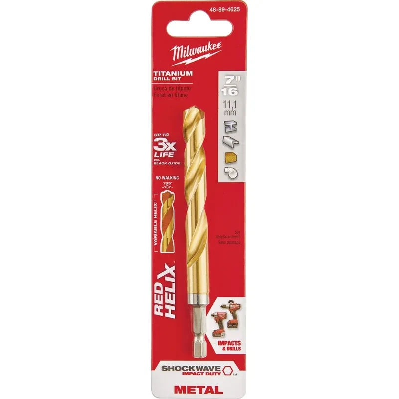 Shockwave Impact-duty Titanium Drill Bit, 7/16 In.